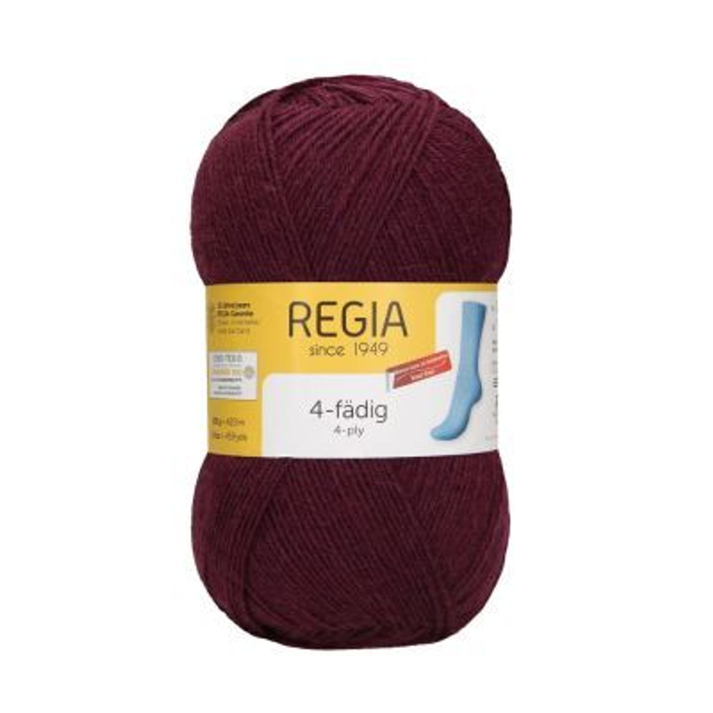 Пряжа носочная Regia 4-fadig (02747/Бургундия) 420м/100 гр