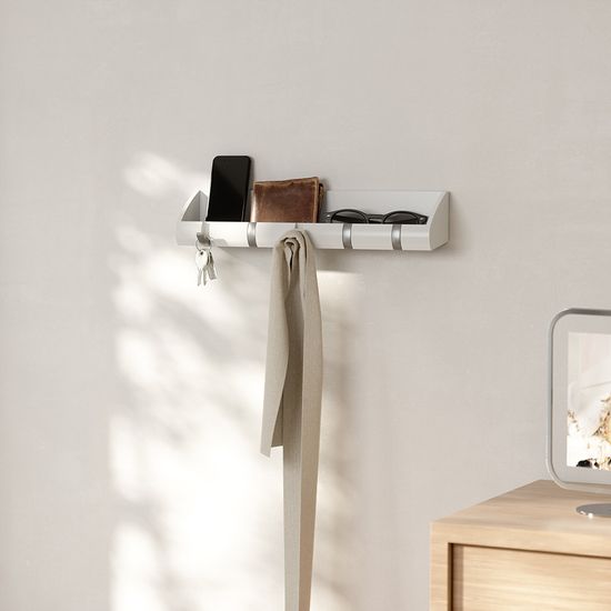 Вешалка-органайзер cubby белая