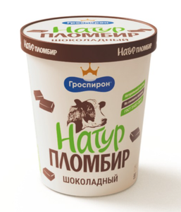 Мороженое Гроспирон Натур пломбир шоколадный, 410 г