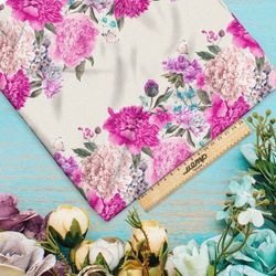 Ткань мембрана цветочные полоски