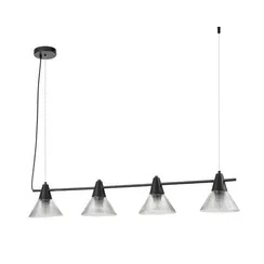 6595/4A MODERNI LN26 217 черный/прозрачный, металл/стекло Подвес E27 4*60W 220V CORNE