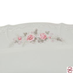 Блюдо для рыбы Bernadotte Серая роза платина 65 см