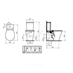 Чаша унитаза горизонтальный выпуск без сиденья белая CONNECT AIR AquaBlade Ideal Standard E013701
