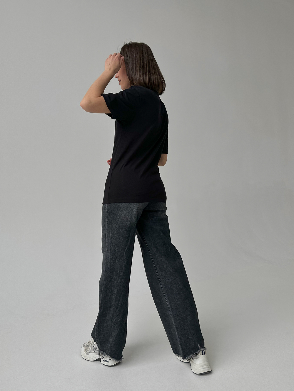 Футболка оверсайз с принтом длинная