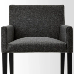Стол + 4 стула с подлокотниками - MÖRBYLÅNGA / MÅRENÄS IKEA/ МЕРБИЛОНГА/ МАРЕНЭС ИКЕА, 205х95х75 см, темно-серый/коричневый