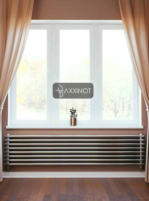 Axxinot Sentir Chrome Z 3180 - горизонтальный трехтрубный трубчатый радиатор шириной 1800 мм