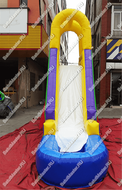 Надувная прямая водная горка с бассейном «Ультра», 9*3*5 м, герметичная