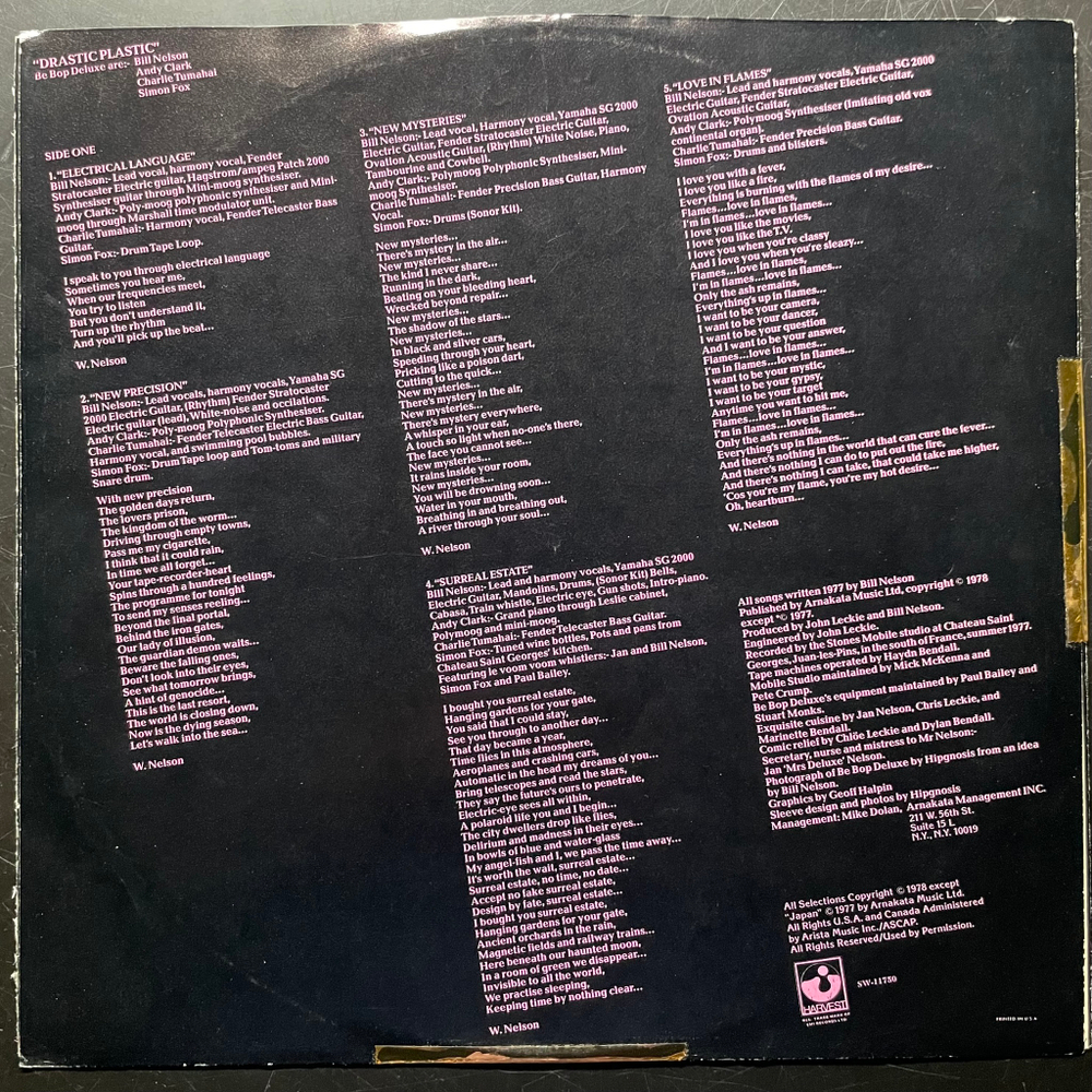 Be-Bop Deluxe ‎– Drastic Plastic (США 1978г.)