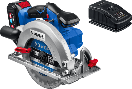 Пила циркулярная ЗУБР Т7 20В 190 мм бесщ СРВ-190-41 Профессионал
