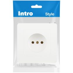 Розетка Intro Style 7-201-01 без заземления 2P 16А-250В IP20 СУ белый | Intro