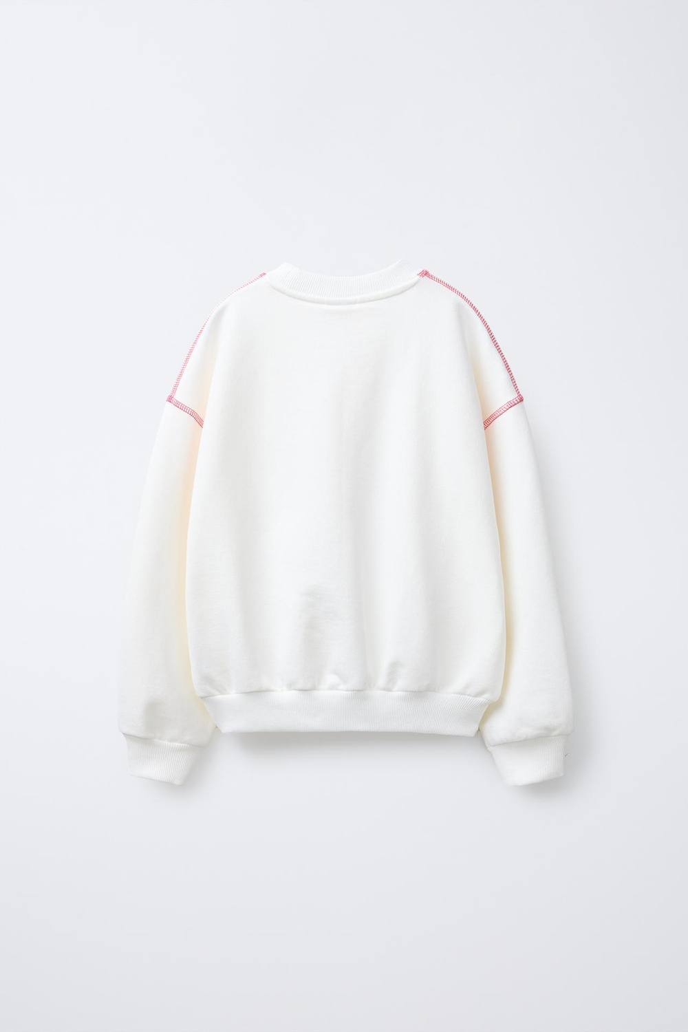 ZARA ТОЛСТОВКА С ЦВЕТКОМ, ЖЕЛТОВАТО-БЕЛЫЙ