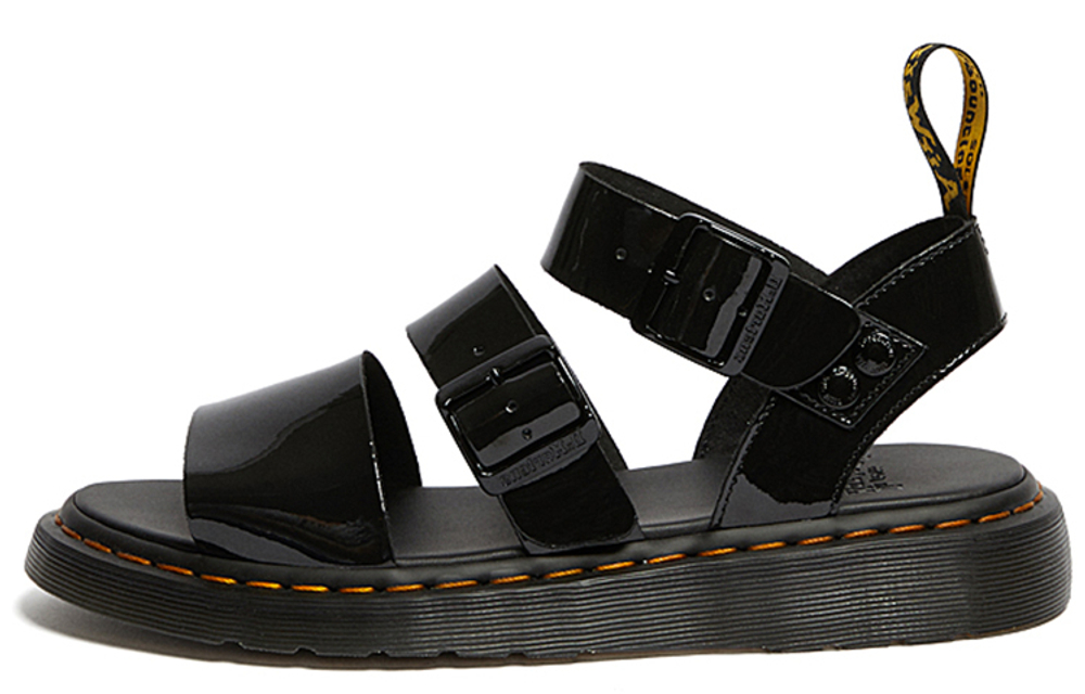 Dr.Dr. Martens Martin Gryphon Strap comfortable casual beach sandals for men and women in the same style black