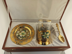 Чайный набор "Лилии"  с эмалью