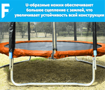 Батут с сеткой и лестницей, диаметр 8 фт