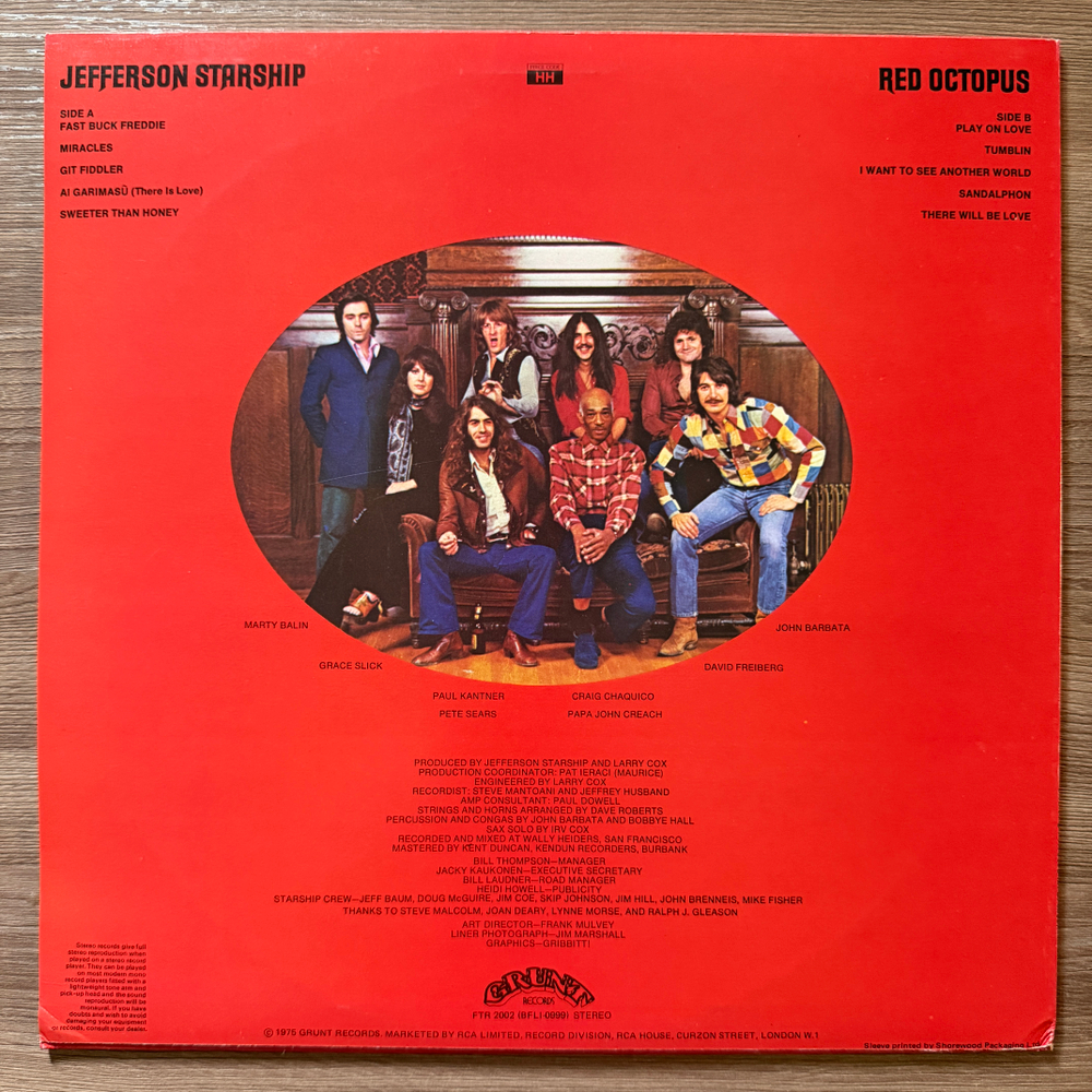 Jefferson Starship – Red Octopus (Англия 1975г.) Т