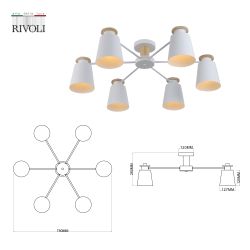 Люстра Rivoli Adna 9112-306 6 * Е27 40 Вт модерн | Rivoli