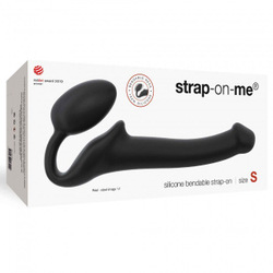 Гибкий страпон Strap-on-me Semi-Realistic, чёрный, S