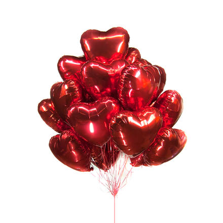 Фонтан из красных сердец, 20 сердец