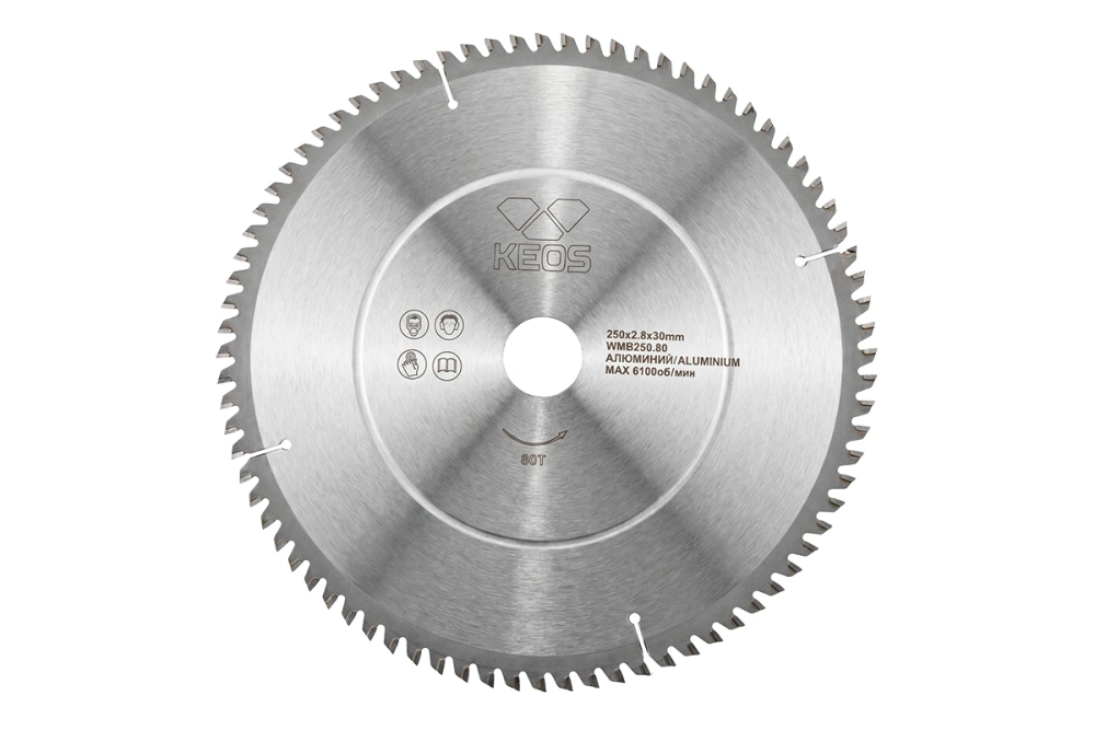 Диск пильный по дереву 250х30 мм 80 зубьев KEOS