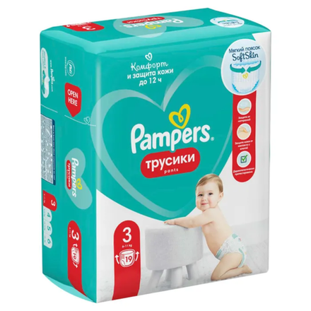 Трусики Pampers Pants 3 6-11 кг 19 шт
