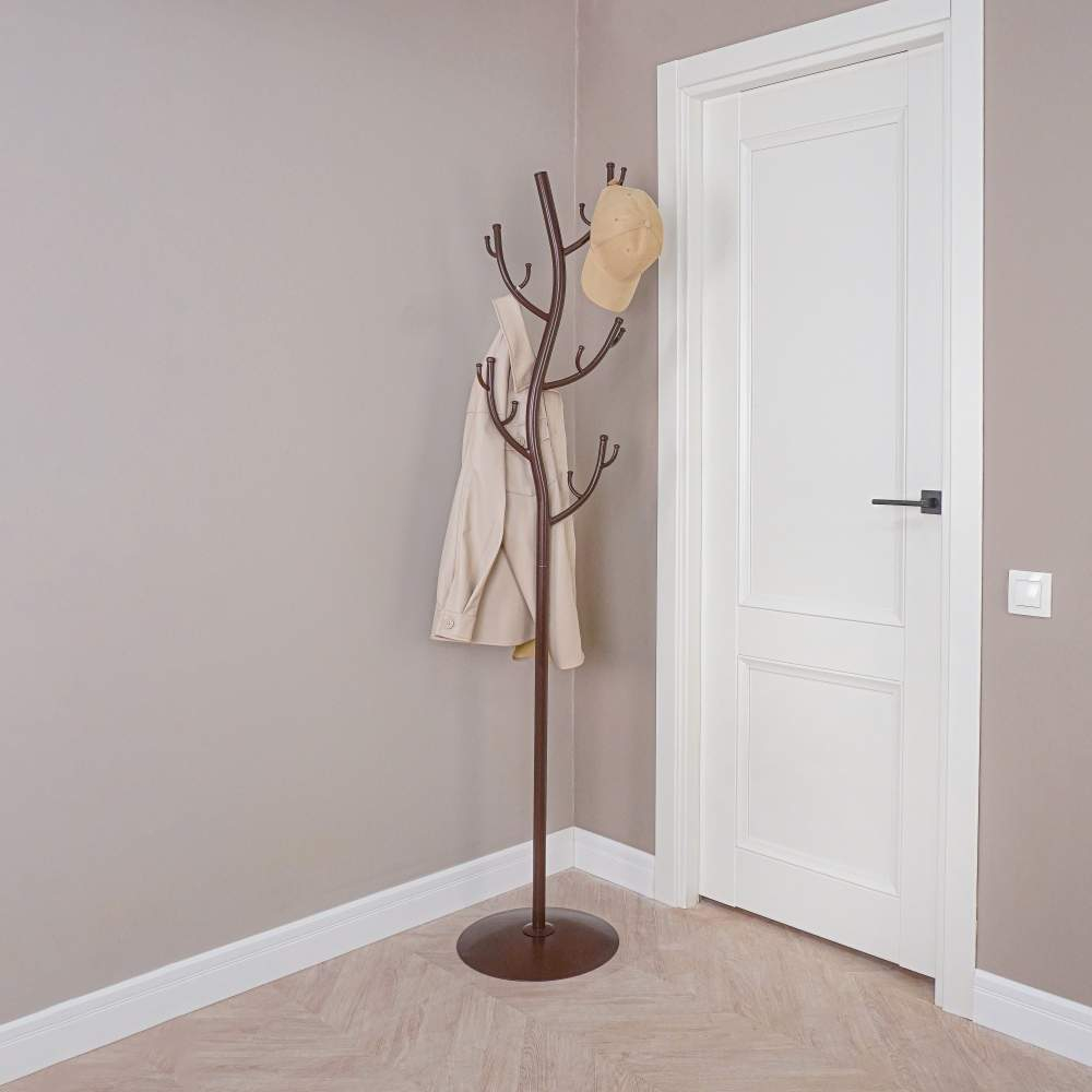 Вешалка напольная "Дерево" коричневая