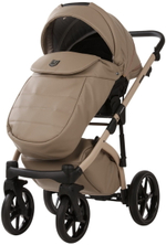 Детская коляска Adamex Chantal Pro Natura 3 в 1 CN-4-CAPPUCCINO (БЕЖ. КОЖА)