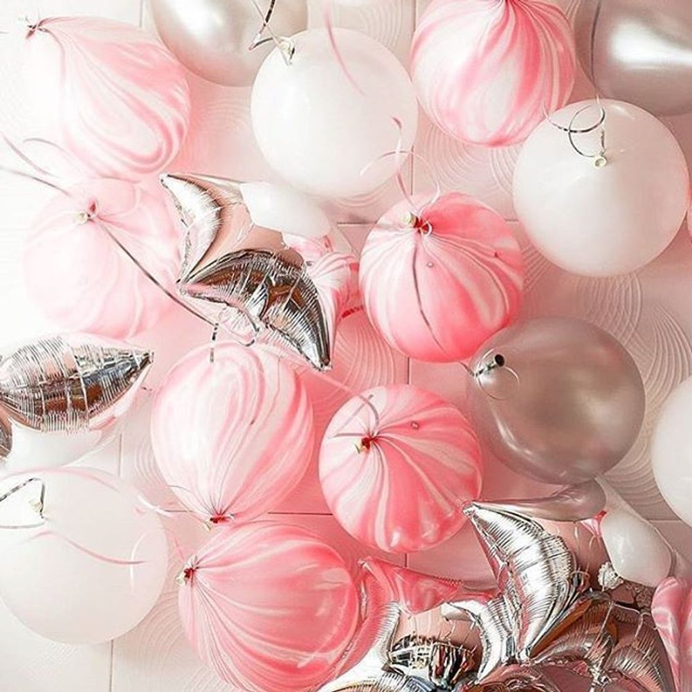 Шар (12"/30 см) Розовый, агат 50 шт.