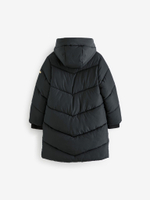 Пальто стеганое утепленное с капюшоном для девочки Next 102-278, Черный