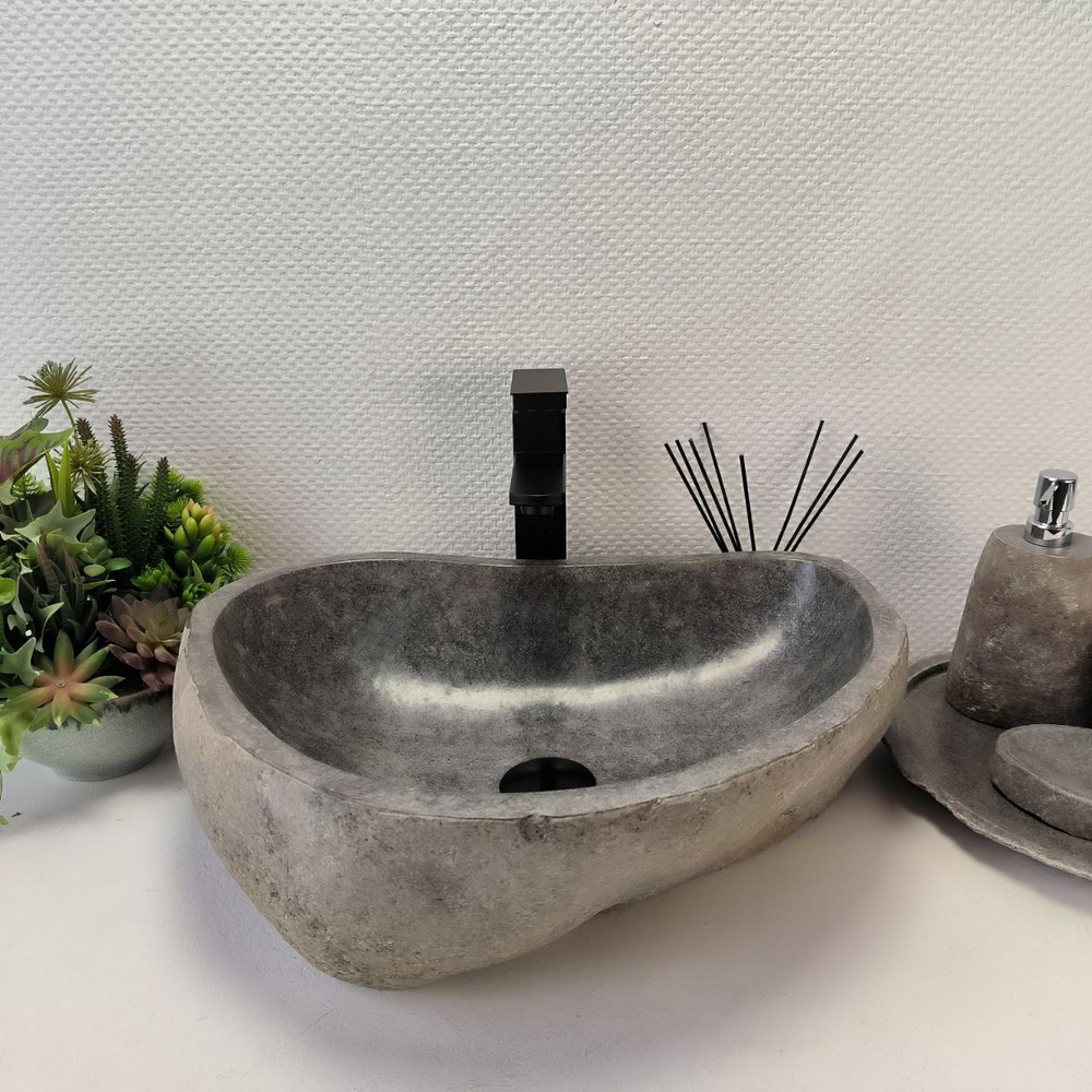 Раковина из речного камня RS-63306 (50*38*16) 0122