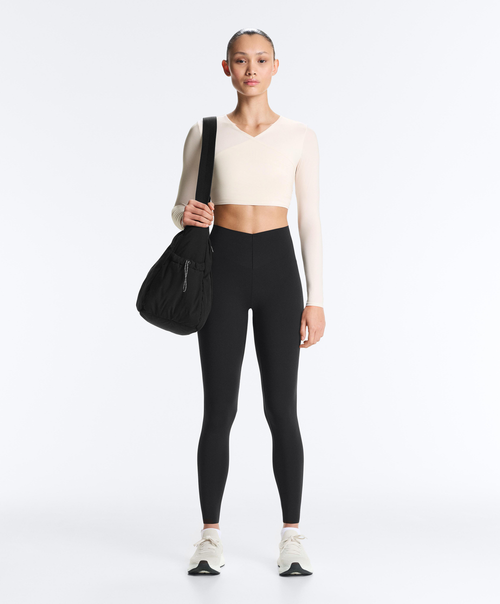 Oysho Лонгслив Light Touch, светлый экрю