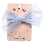 Резинка для волос 1шт «Pomp - Ева», микс 4 цвета( белый, пудровый, светло-голуб., светло-фиолет.), 12*9 см