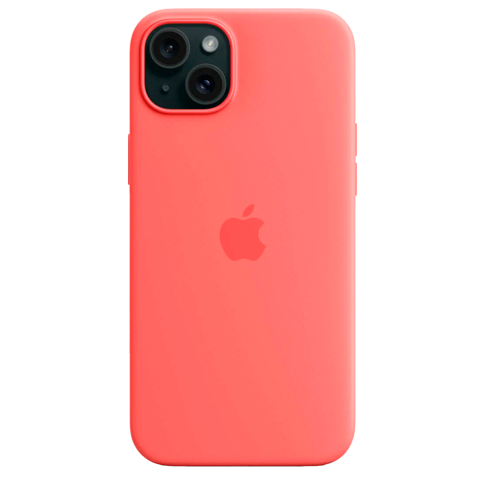 Силиконовый чехол с поддержкой MagSafe Apple Silicone Case для iPhone 15 Plus, Guava (Спелая гуава)