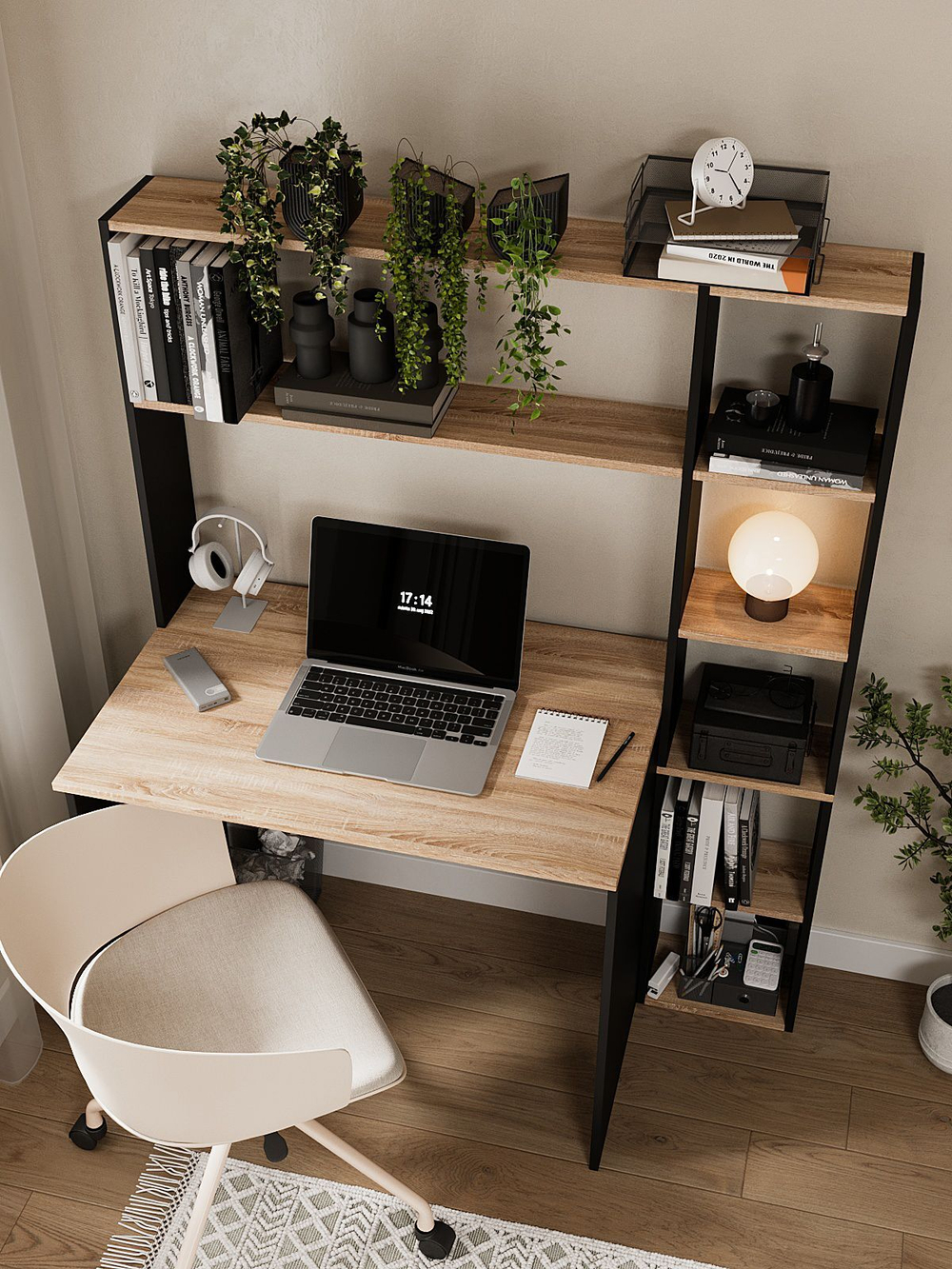 Стол письменный, стол компьютерный, белый,120х60