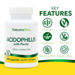 NaturesPlus, ацидофильные бактерии с пектином, 90 капсул