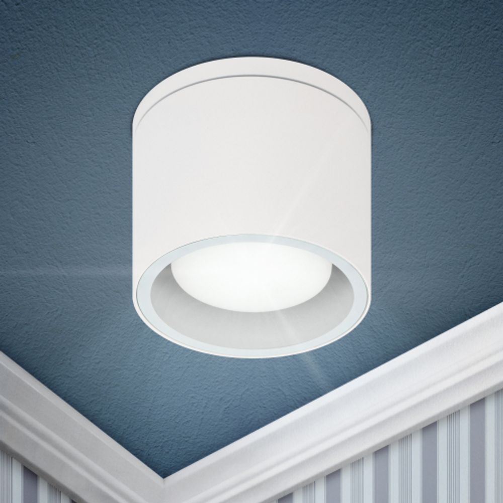 Светильник настенно-потолочный спот ЭРА WL40 WH GX53, белый, IP54 | Накладные светильники