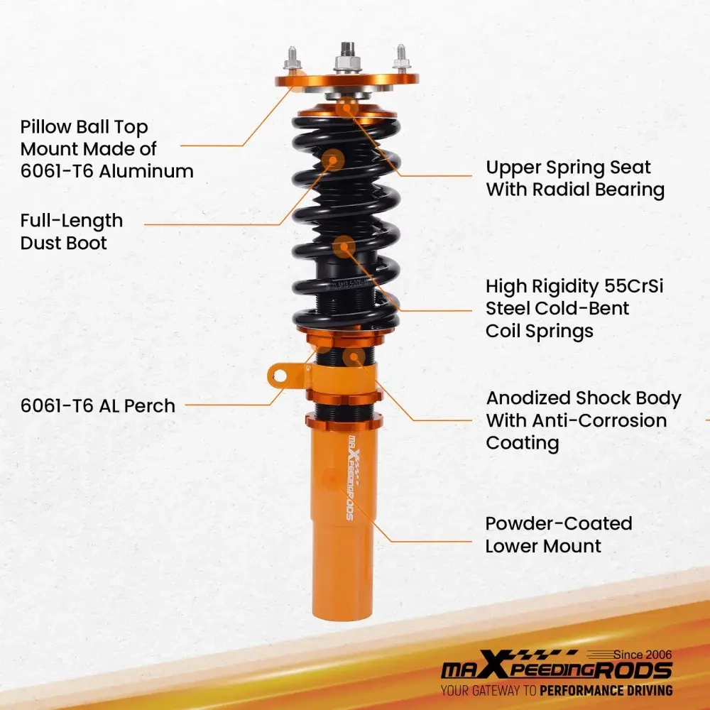 Coilovers Lowering Kit подходит для автомобиля BMW 5 Series AWD XI E60 03-10 Shocks Spring Struts