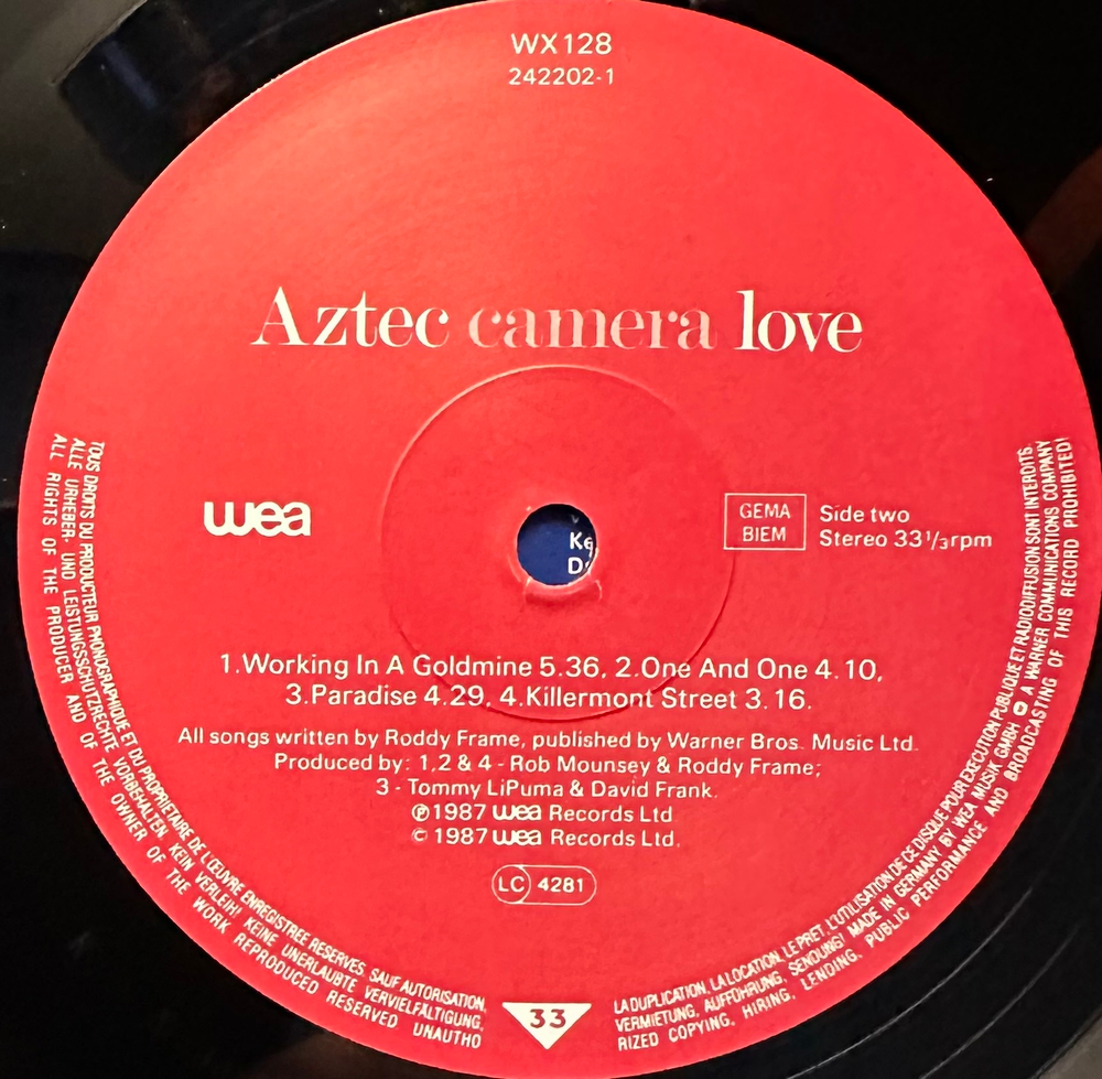 Aztec Camera - Love (Германия 1987г.)