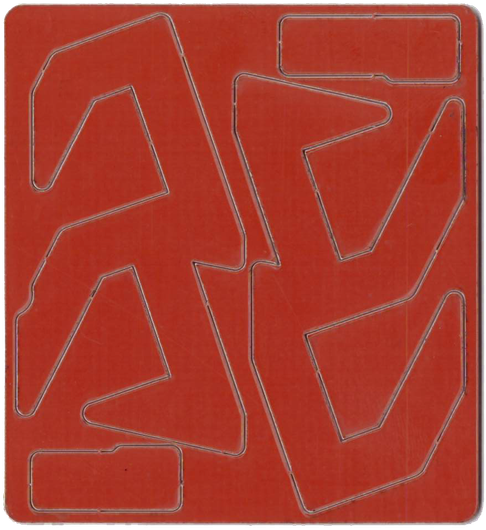 Набор логотипных вставок для подсумка Alpha-X , красный