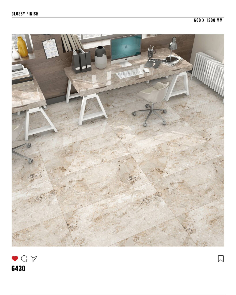 Керамогранит glossy №5, 60х120, 6430