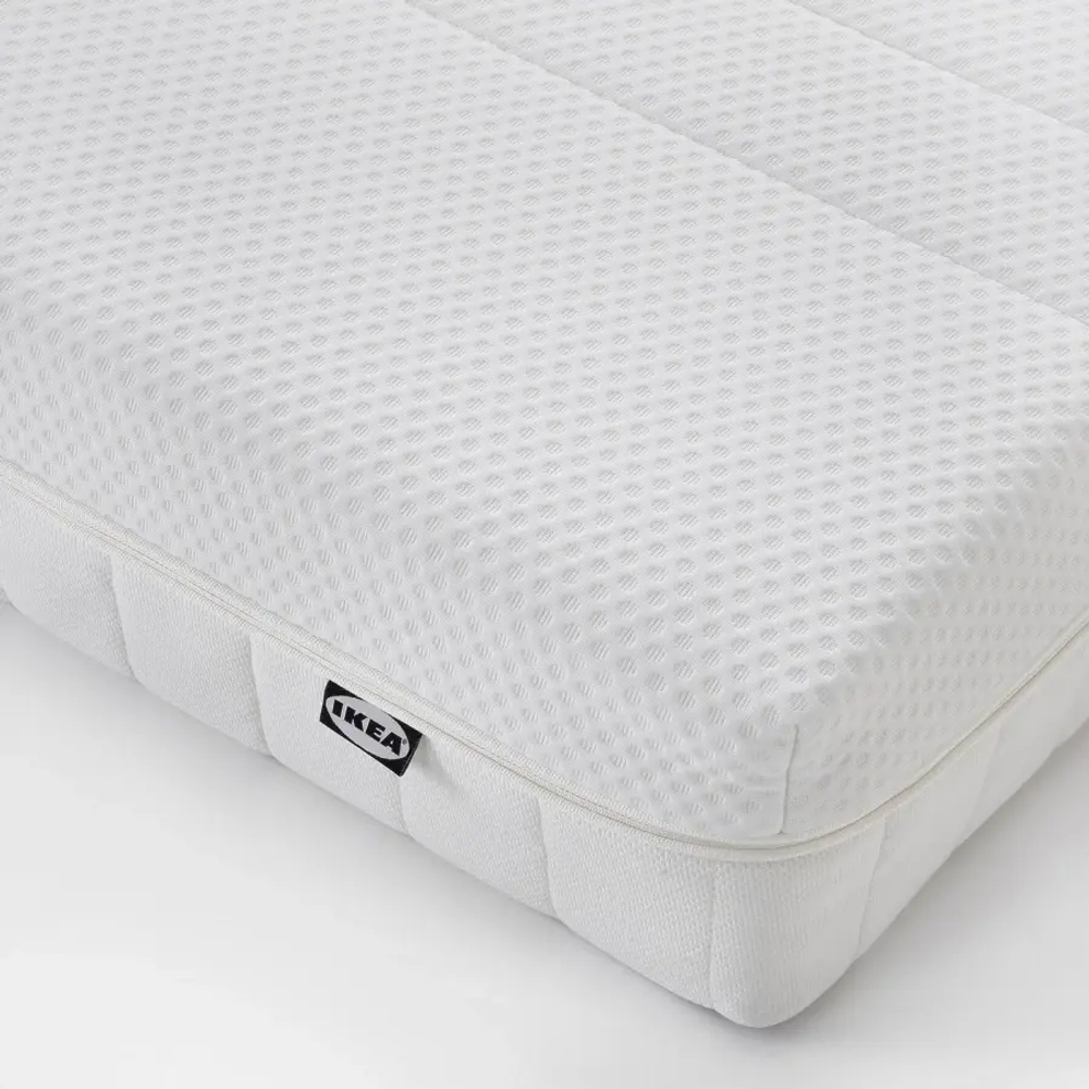 Каркас кровати с местом для хранения и матрасом - IKEA NORDLI, 200х90 см, матрас жесткий, черный, НОРДЛИ ИКЕА