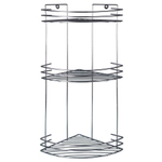 Полка 3-х ярусная угловая 200*270*500мм, "блестящий цинк"