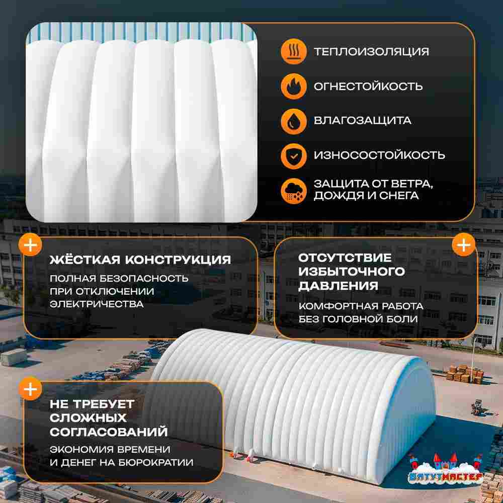 Мобильный складской ангар «Порт Хранения», 20×12×8 м