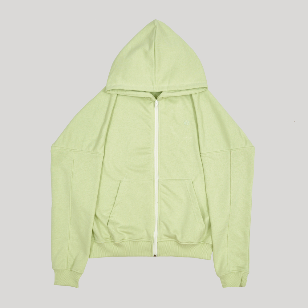 Zip-Up Hoodie LOGO White Jade