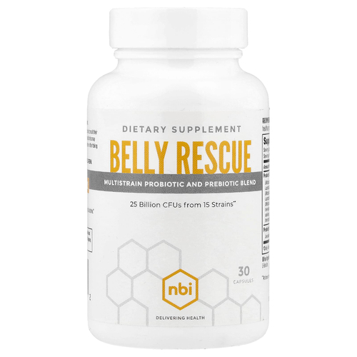 NBI, Belly Rescue, средство для живота, 30 капсул