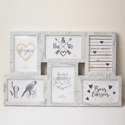 Фоторамка на 6 фото 10*15см «Eliza» цвет серый