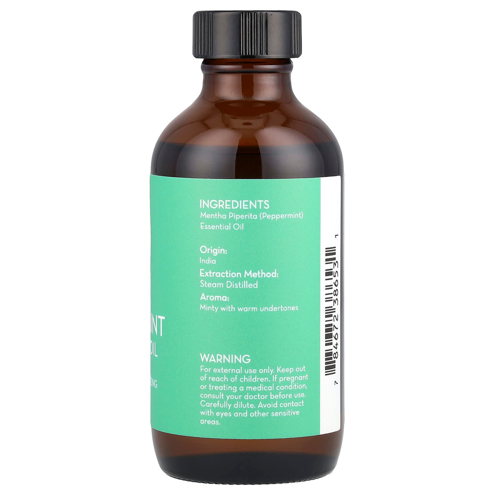 Pure Body Naturals, эфирное масло, перечная мята, 120 мл (4 жидк. унции)