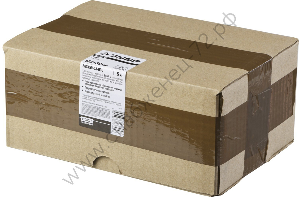 ЗУБР DIN 7985 кл. пр. 4.8, M3 x 30 мм, винт с полусферической головкой, цинк, 5 кг (303150-03-030)