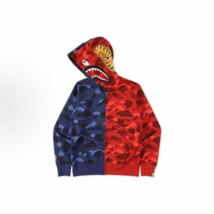 Зип Худи A Bathing Ape Bape Split Camo Shark