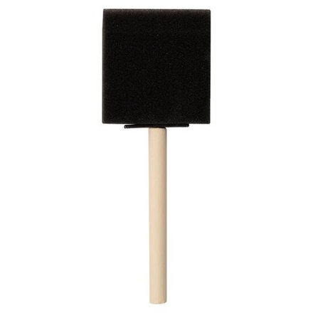 Кисть-губка "Сонет", плоская, поролон, диаметр 60мм, деревянная ручка