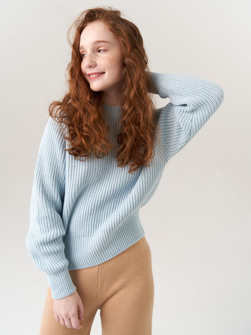 Джемпер для девочки AT1001 небесно-голубой